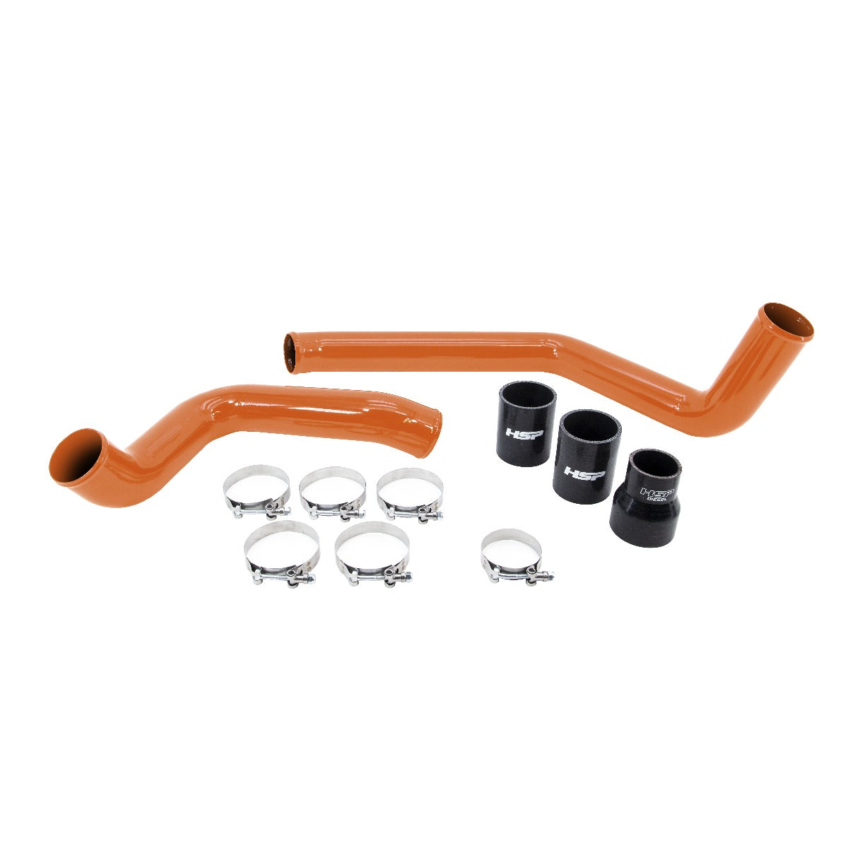 HSP Intercooler Bundle Kit For 2004.5-2005 Silverado/Sierra 2500/3500-M&M Orange - M&M Orange