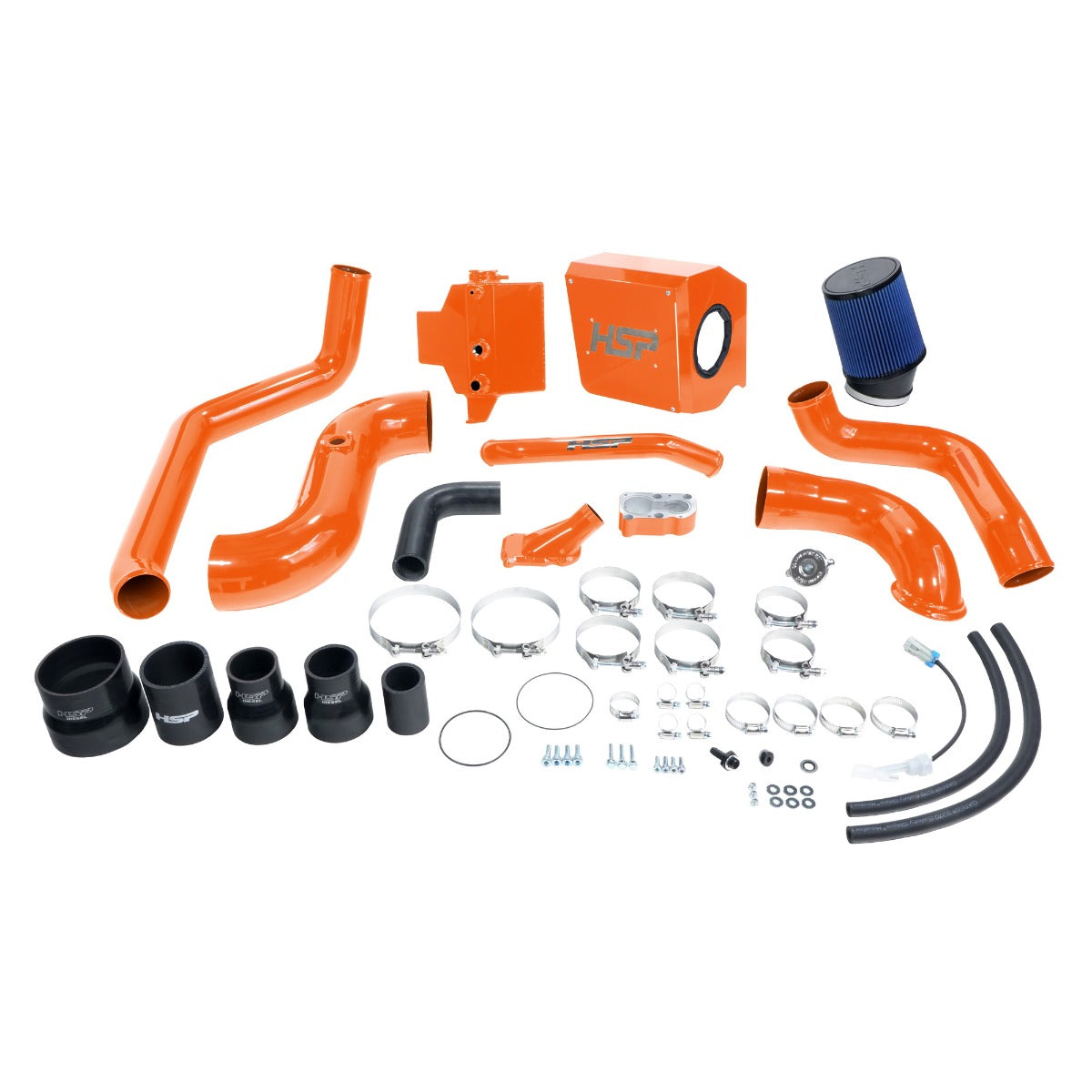 HSP Deluxe No Bridge/Cold Side Bundle Kit For 2004.5-2005 Silverado/Sierra 2500/3500-M&M Orange - M&M Orange