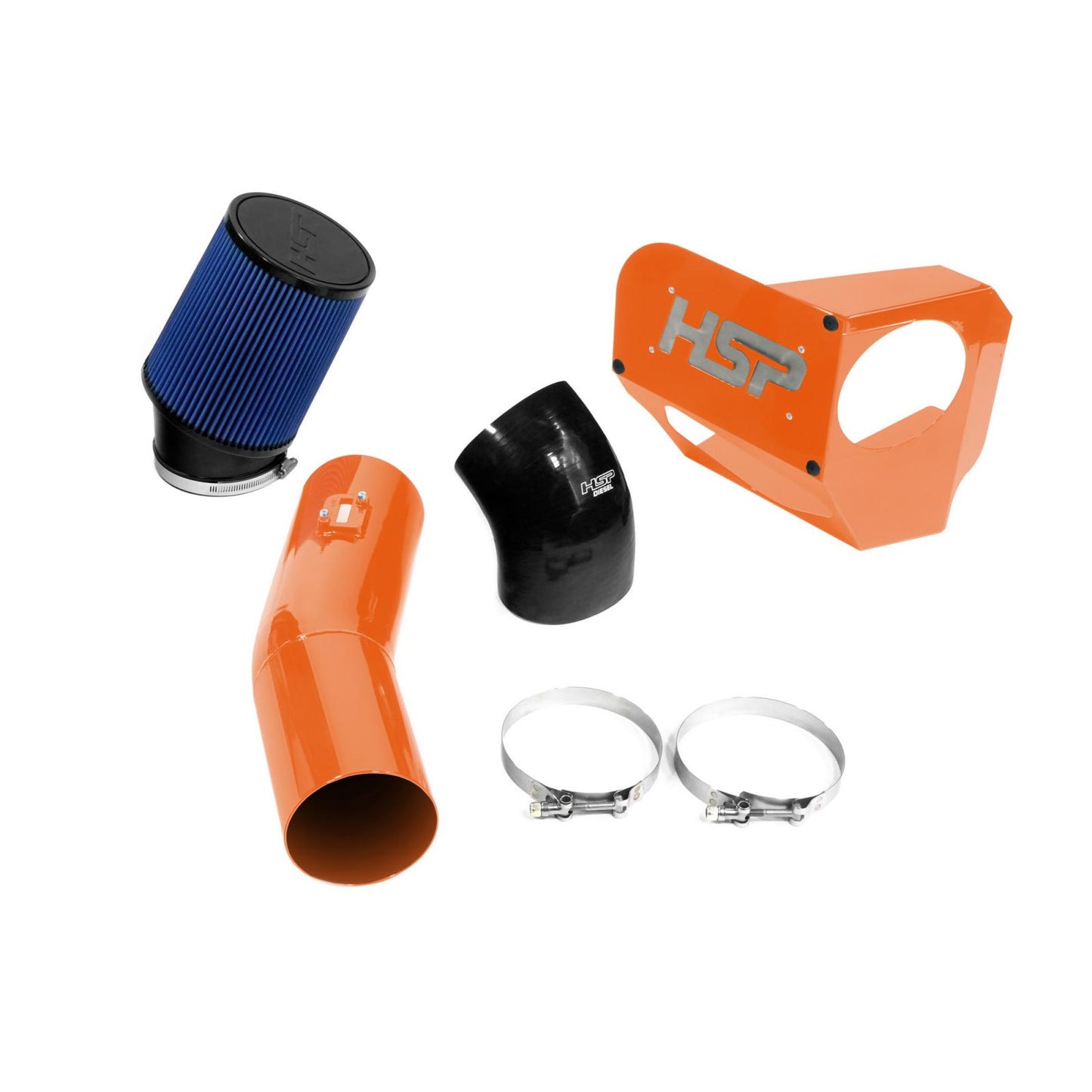 HSP Cold Air Intake For 2020-2022 Ford Powerstroke F250/350 6.7 Liter-M&M Orange - M&M Orange