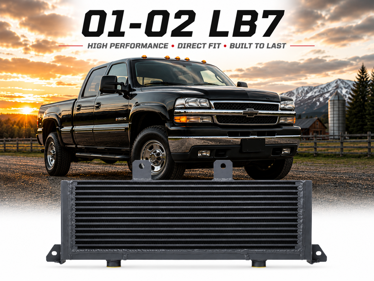 Fluidyne Heavy Duty Transmission Cooler for 2001-2005 LB7 & LLY Duramax | Chevy Silverado & GMC Sierra
