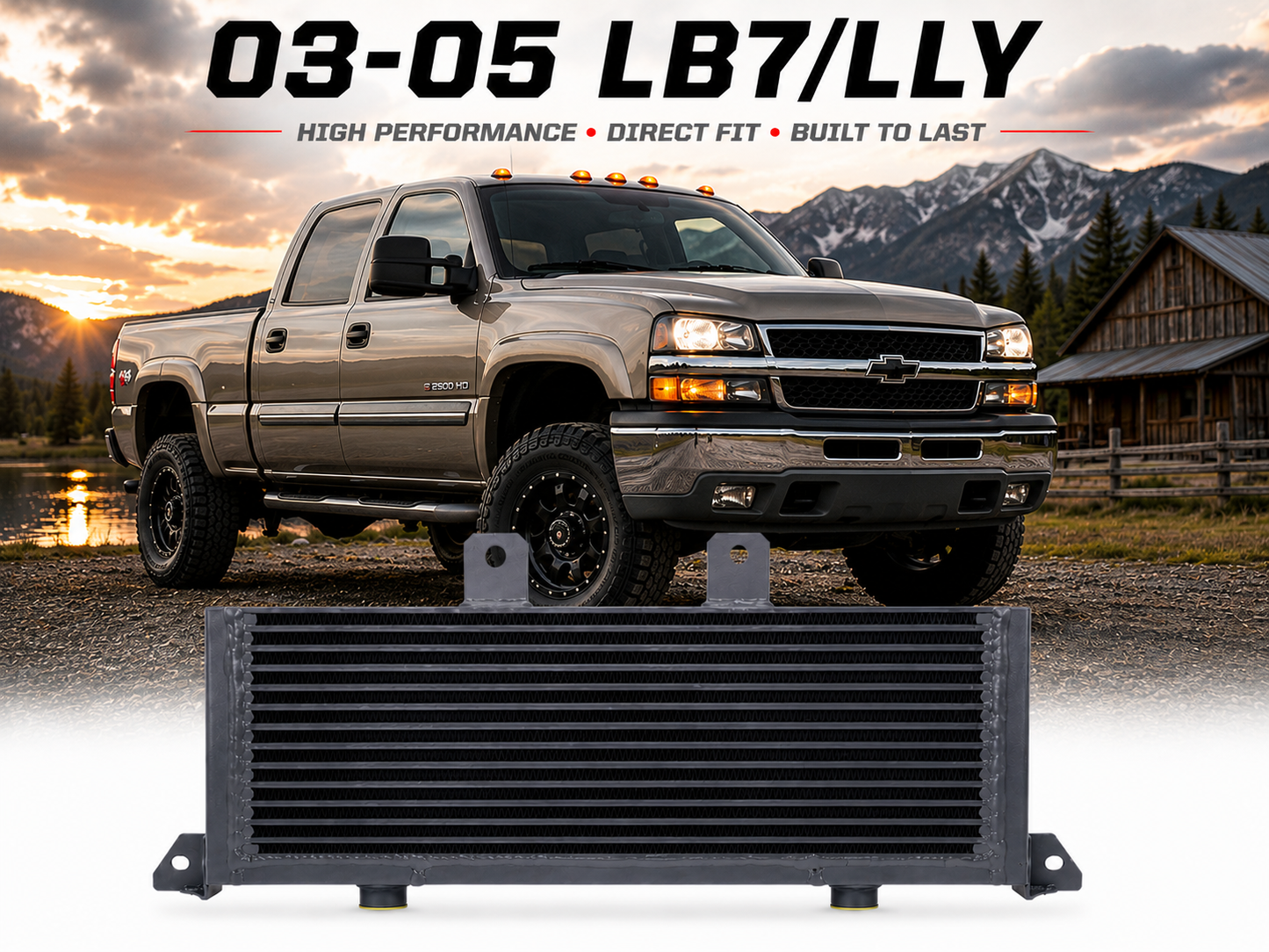 Fluidyne Heavy Duty Transmission Cooler for 2001-2005 LB7 & LLY Duramax | Chevy Silverado & GMC Sierra