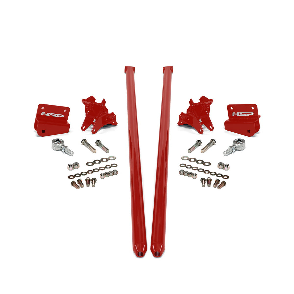 2001-2010 Chevrolet / GMC 70 Inch Bolt On Traction Bars 3.5 Inch Axle Diameter HSP Diesel - Flag Red
