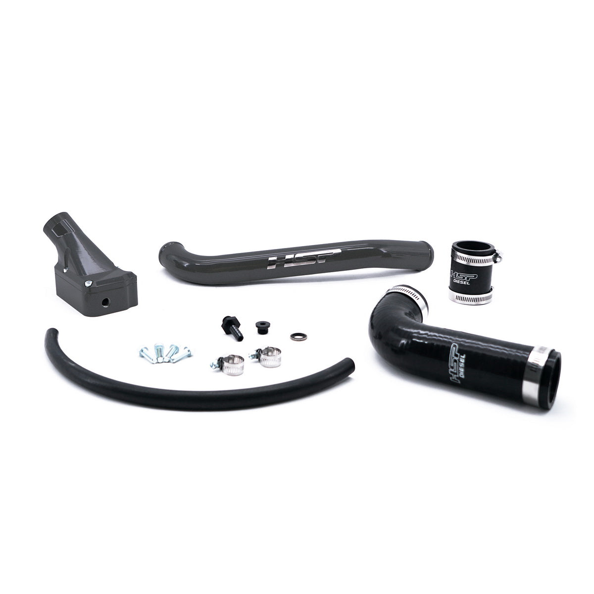 2001-2005 Silverado/Sierra 2500/3500 Billet Forward Facing Thermostat Housing Kit Kingsport Grey - Kingsport Grey