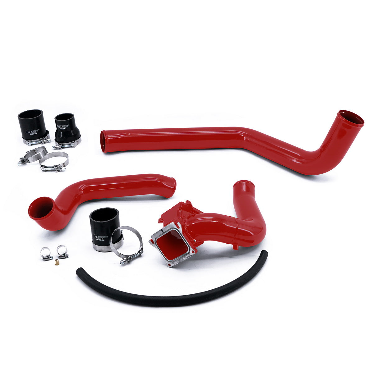 2004.5-2005 Chevrolet / GMC Intercooler Charge Pipe Bundle HSP Diesel - Flag Red
