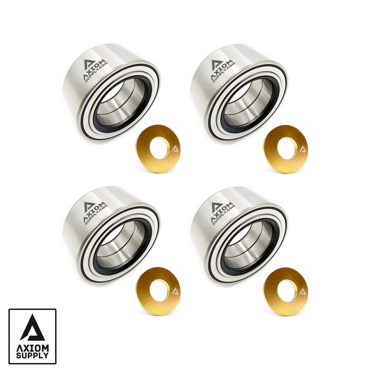 Axiom Supply Polaris Lifetime Warranty Wheel Bearing w/ Axle Washer RZR PRO XP 2020 - 2026 (4-Pack)