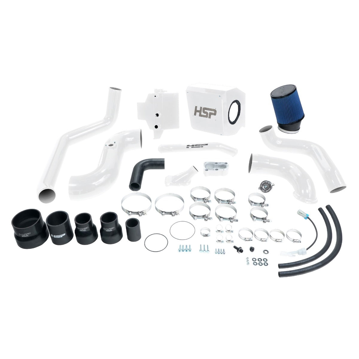 HSP Deluxe No Bridge/Cold Side Bundle Kit For 2004.5-2005 Silverado/Sierra 2500/3500-Polar White - Polar White