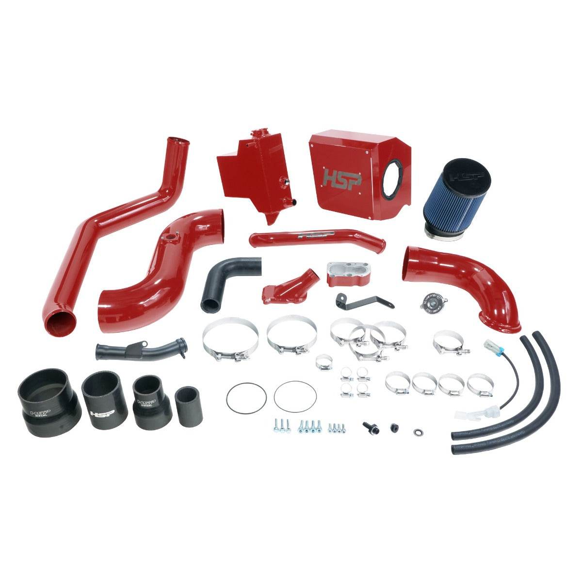 HSP Deluxe No Bridge/Cold Side Bundle Kit For 2006-2007 Silverado/Sierra 2500/3500-Flag Red - Flag Red