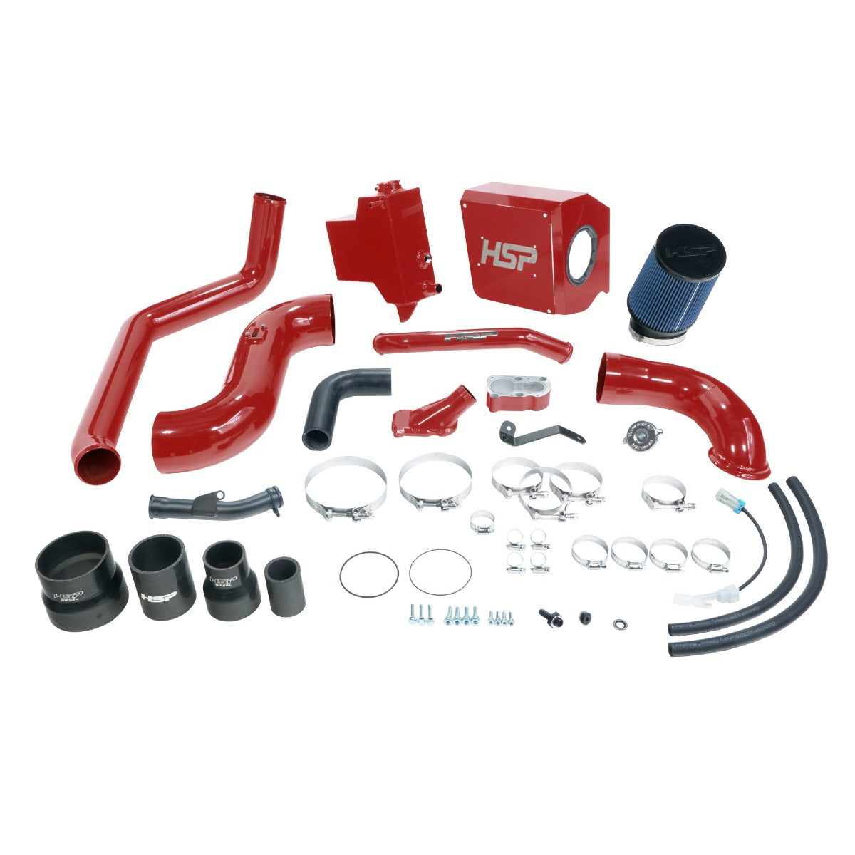 HSP Deluxe No Bridge/Cold Side Bundle Kit For 2007.5-2010 Silverado/Sierra 2500/3500-Flag Red - Flag Red