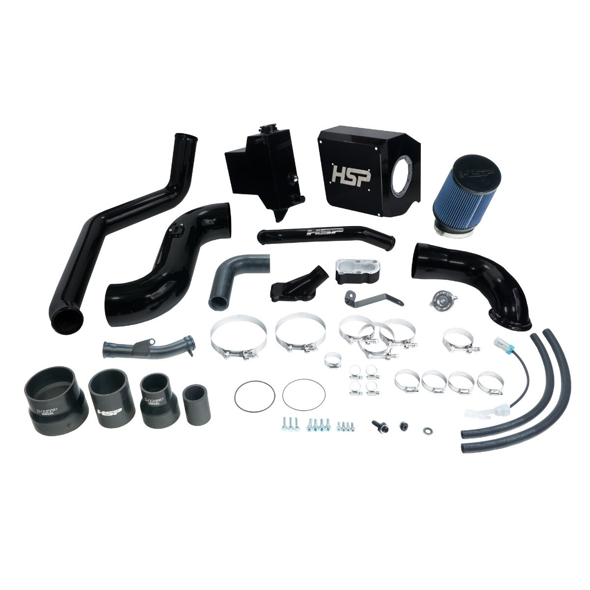 HSP Deluxe No Bridge/Cold Side Bundle Kit For 2007.5-2010 Silverado/Sierra 2500/3500-Silk Stain Black - Silk Satin Black