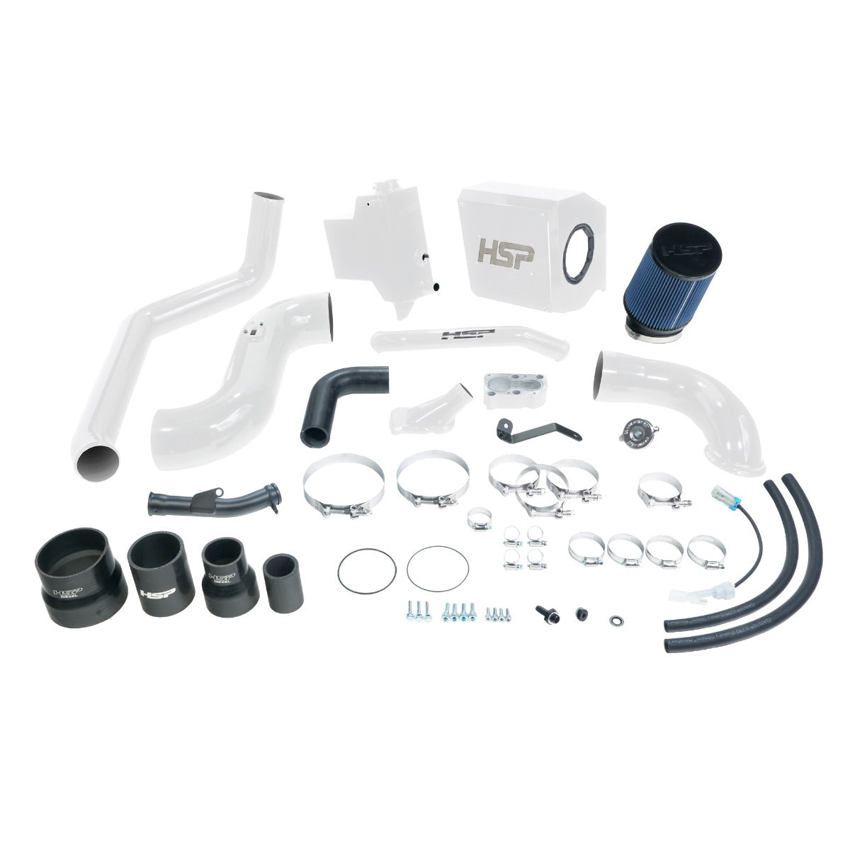 HSP Deluxe No Bridge/Cold Side Bundle Kit For 2007.5-2010 Silverado/Sierra 2500/3500-Polar White - Polar White