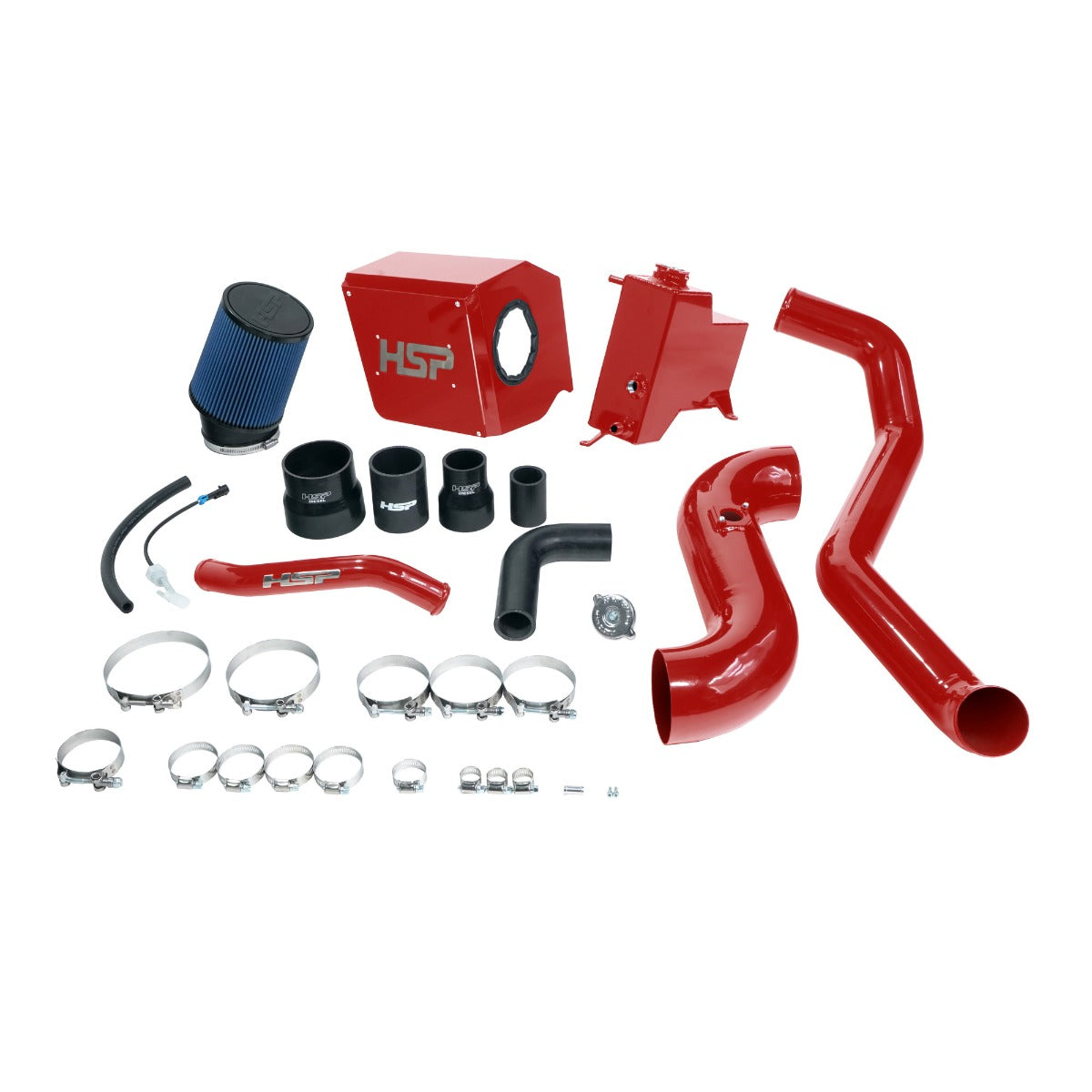 HSP Deluxe No Bridge/Cold Side Bundle Kit For 2011-2012 Silverado/Sierra 2500/3500-Flag Red - Flag Red