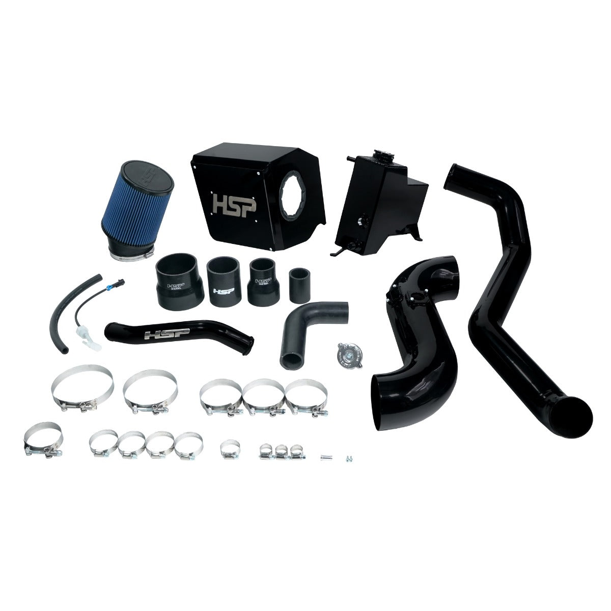 HSP Deluxe No Bridge/Cold Side Bundle Kit For 2013-2014 Silverado/Sierra 2500/3500-Silk Stain Black - Silk Satin Black