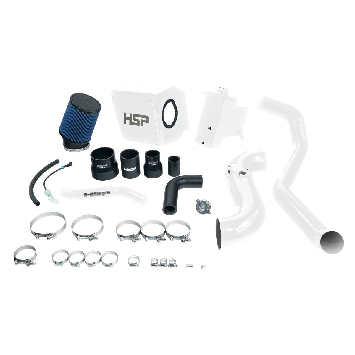 HSP Deluxe No Bridge/Cold Side Bundle Kit For 2013-2014 Silverado/Sierra 2500/3500-Polar White - Polar White