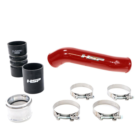 HSP Replacement Hot Side Tube For 2011-2022 Ford Powerstroke F250/350 6.7 Liter-Flag Red - Flag Red