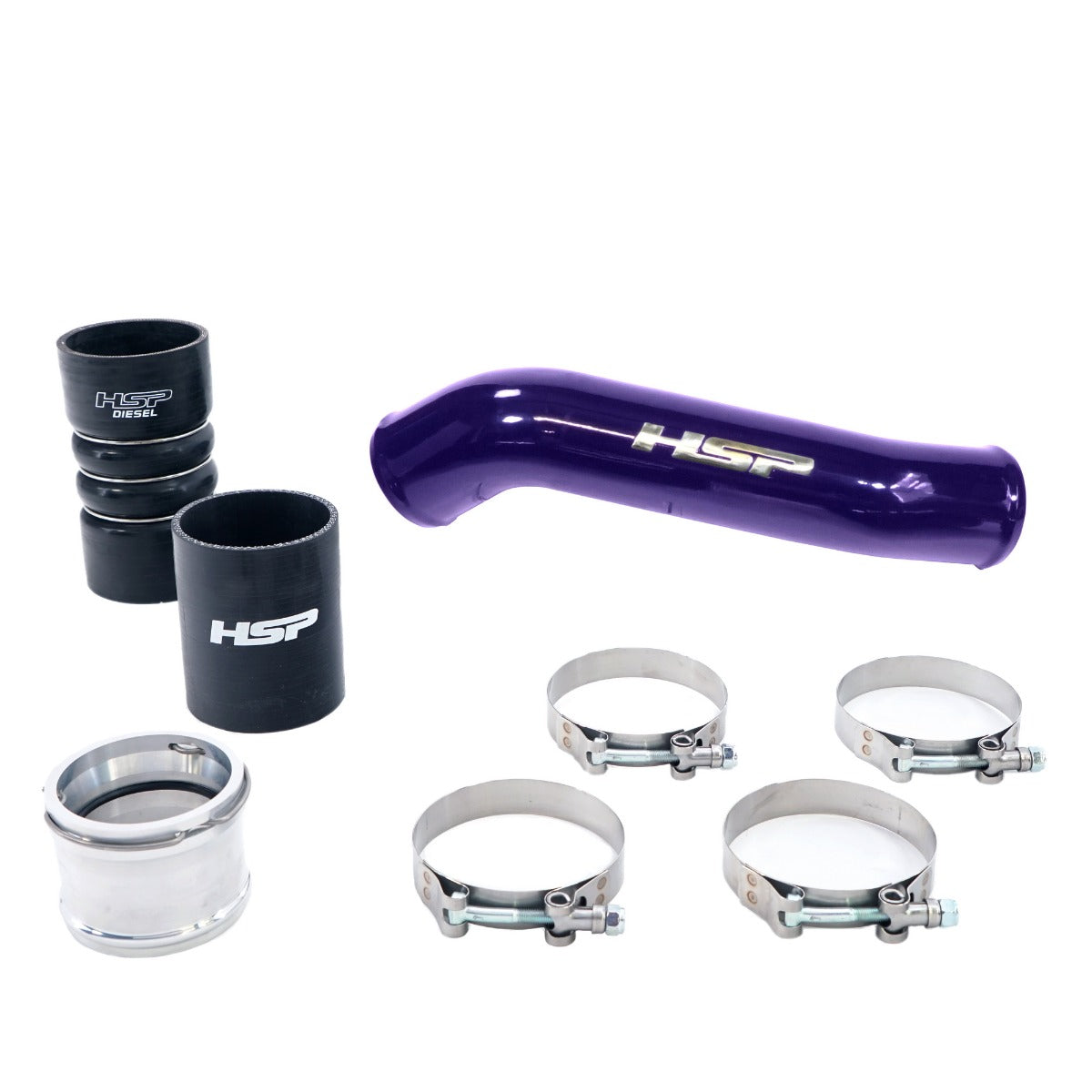 HSP Replacement Hot Side Tube For 2011-2022 Ford Powerstroke F250/350 6.7 Liter-Illusion Purple - Illusion Purple