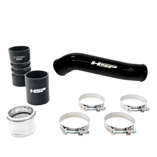 HSP Replacement Hot Side Tube For 2011-2022 Ford Powerstroke F250/350 6.7 Liter-Silk Stain Black - Silk Satin Black