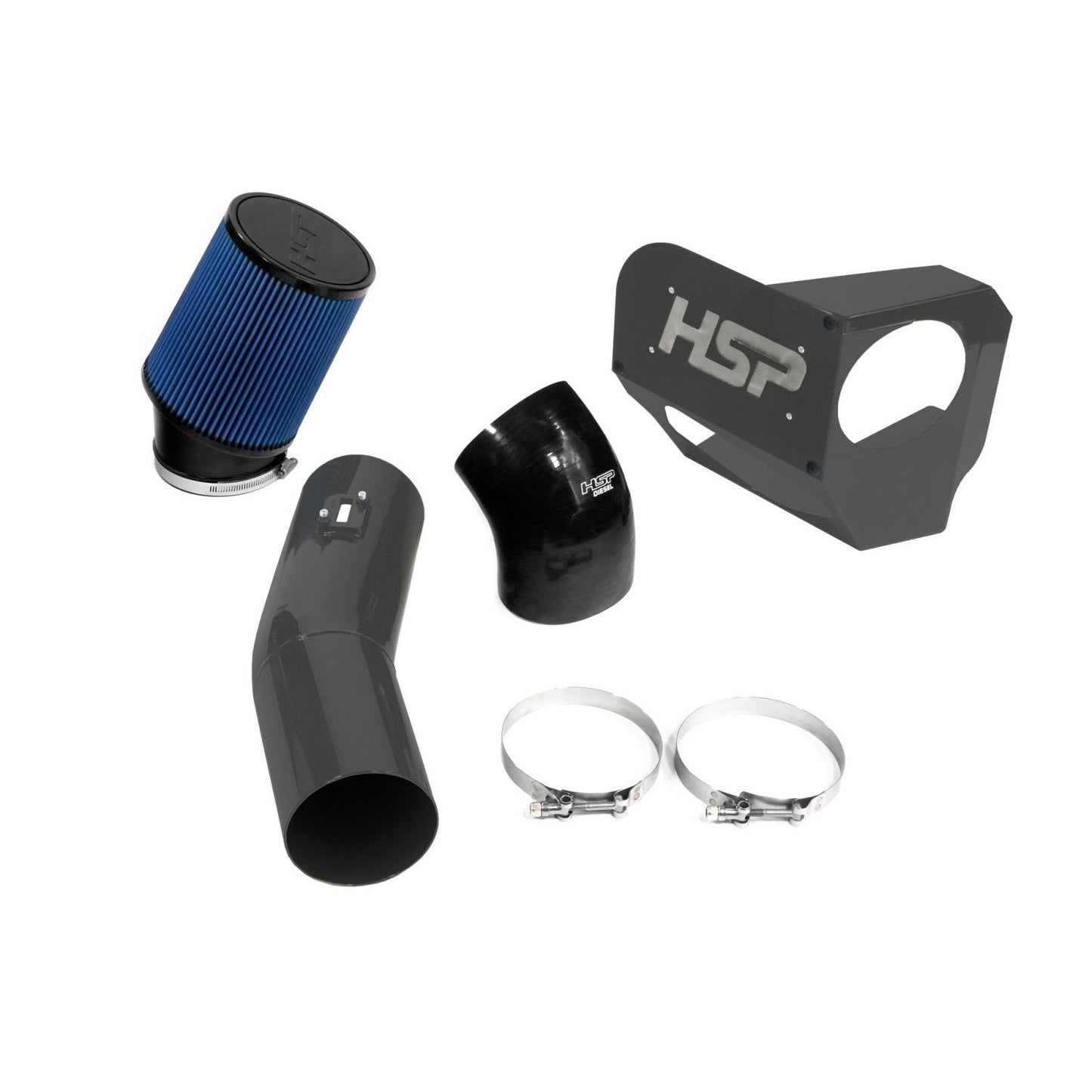 HSP Cold Air Intake For 2020-2022 Ford Powerstroke F250/350 6.7 Liter Kingsport Grey - Kingsport Grey