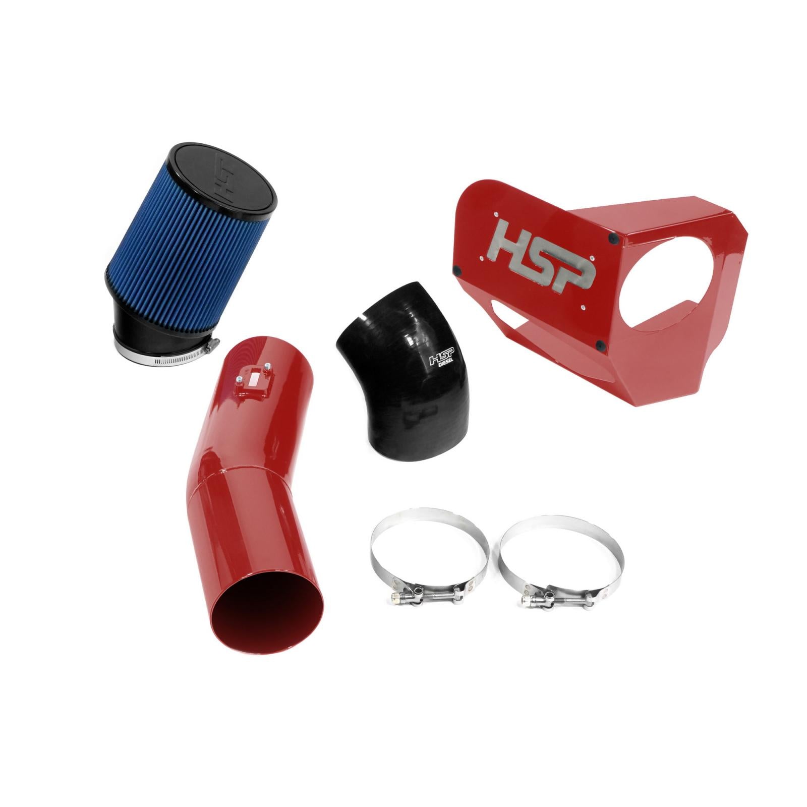 HSP Cold Air Intake For 2020-2022 Ford Powerstroke F250/350 6.7 Liter-Flag Red - Flag Red