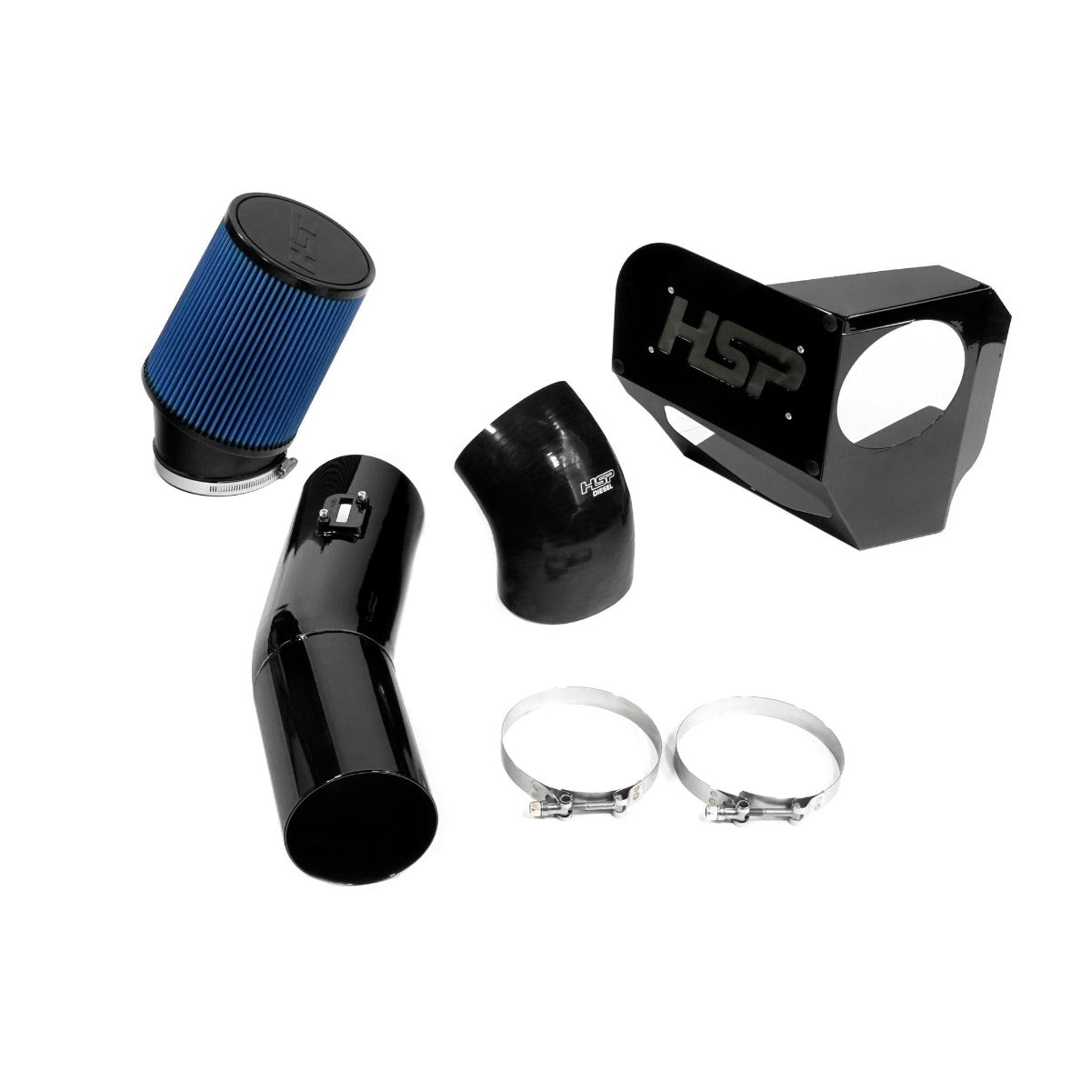 HSP Cold Air Intake For 2020-2022 Ford Powerstroke F250/350 6.7 Liter-Ink Black - Ink Black