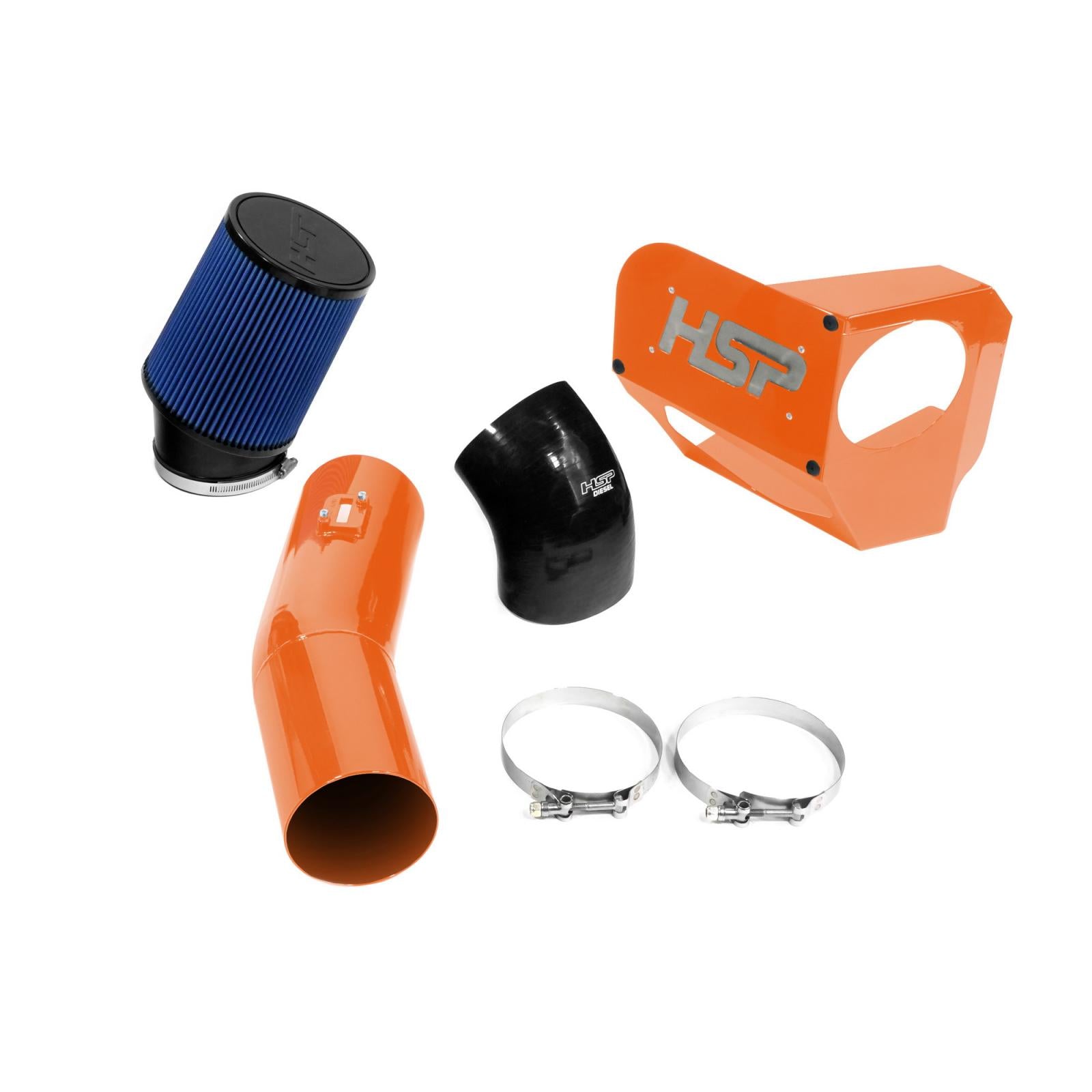 HSP Cold Air Intake For 2020-2022 Ford Powerstroke F250/350 6.7 Liter-M&M Orange - M&M Orange