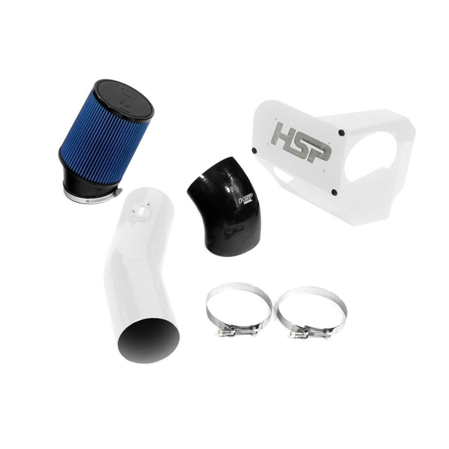 HSP Cold Air Intake For 2020-2022 Ford Powerstroke F250/350 6.7 Liter-Polar White - Polar White