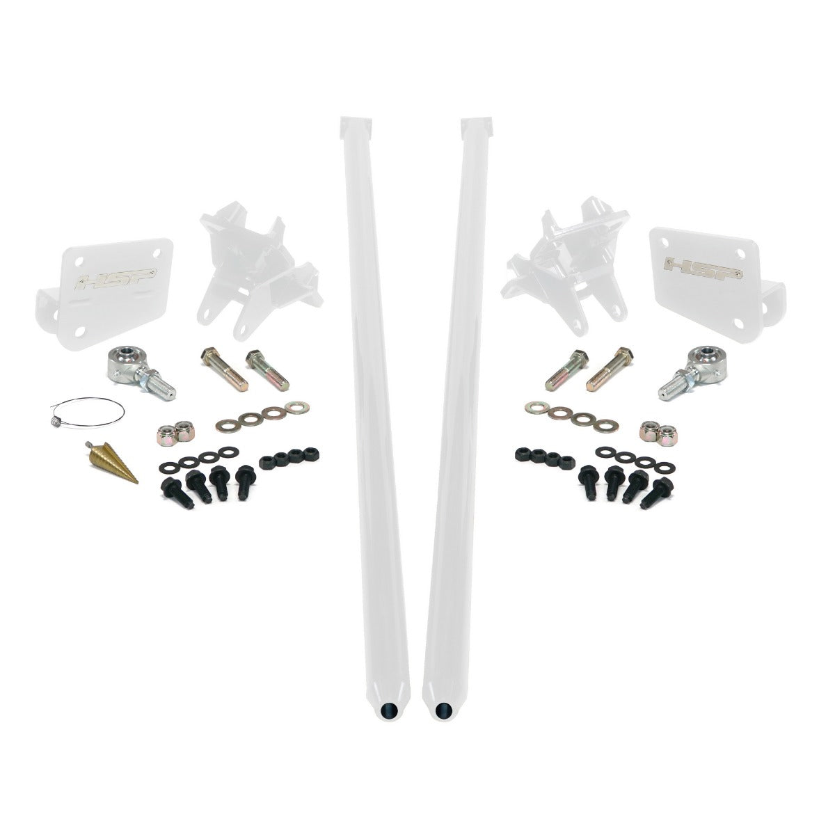 HSP Traction Bars For 2011-2017 Ford Powerstroke 6.7 Liter F350 DRW Crew Cab Long Bed-Polar White - Polar White