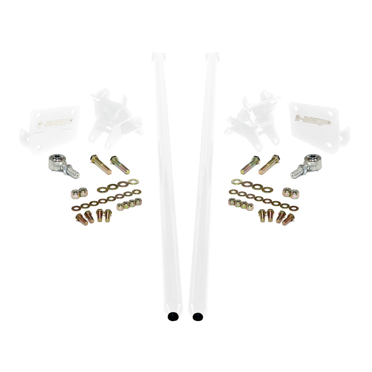 HSP Traction Bars For 2017.5-2022 Ford Powerstroke 6.7 Liter F250 Extended Cab Short Bed-Polar White - Polar White