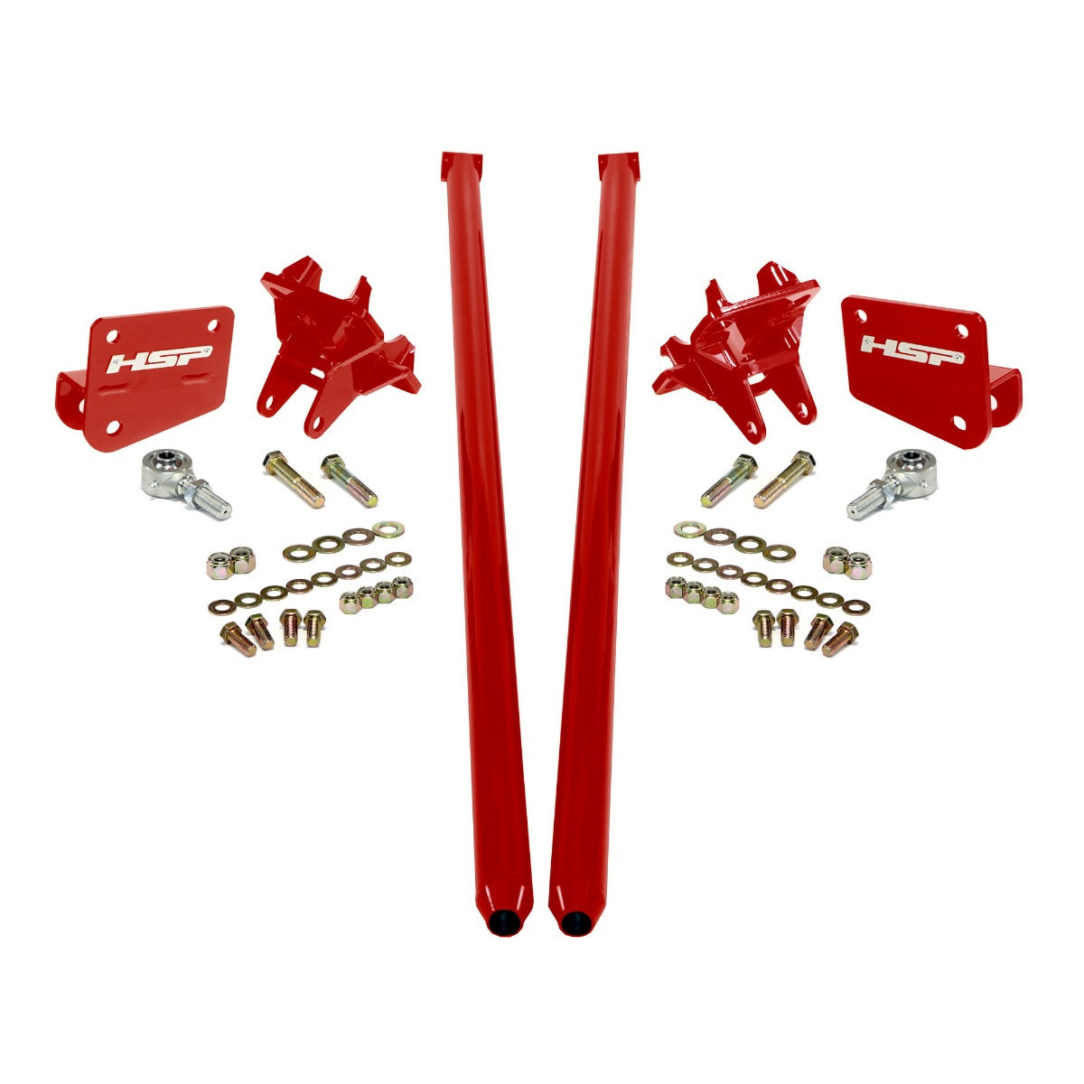 HSP Traction Bars For 2017.5-2022 Ford Powerstroke 6.7 Liter F250 Crew Cab Long Bed-Flag Red - Flag Red