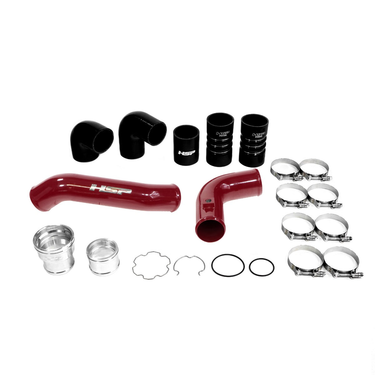 HSP Intercooler Bundle Kit For 2011-2022 Ford Powerstroke F250/350 6.7 Liter-Illusion Cherry - Illusion Cherry