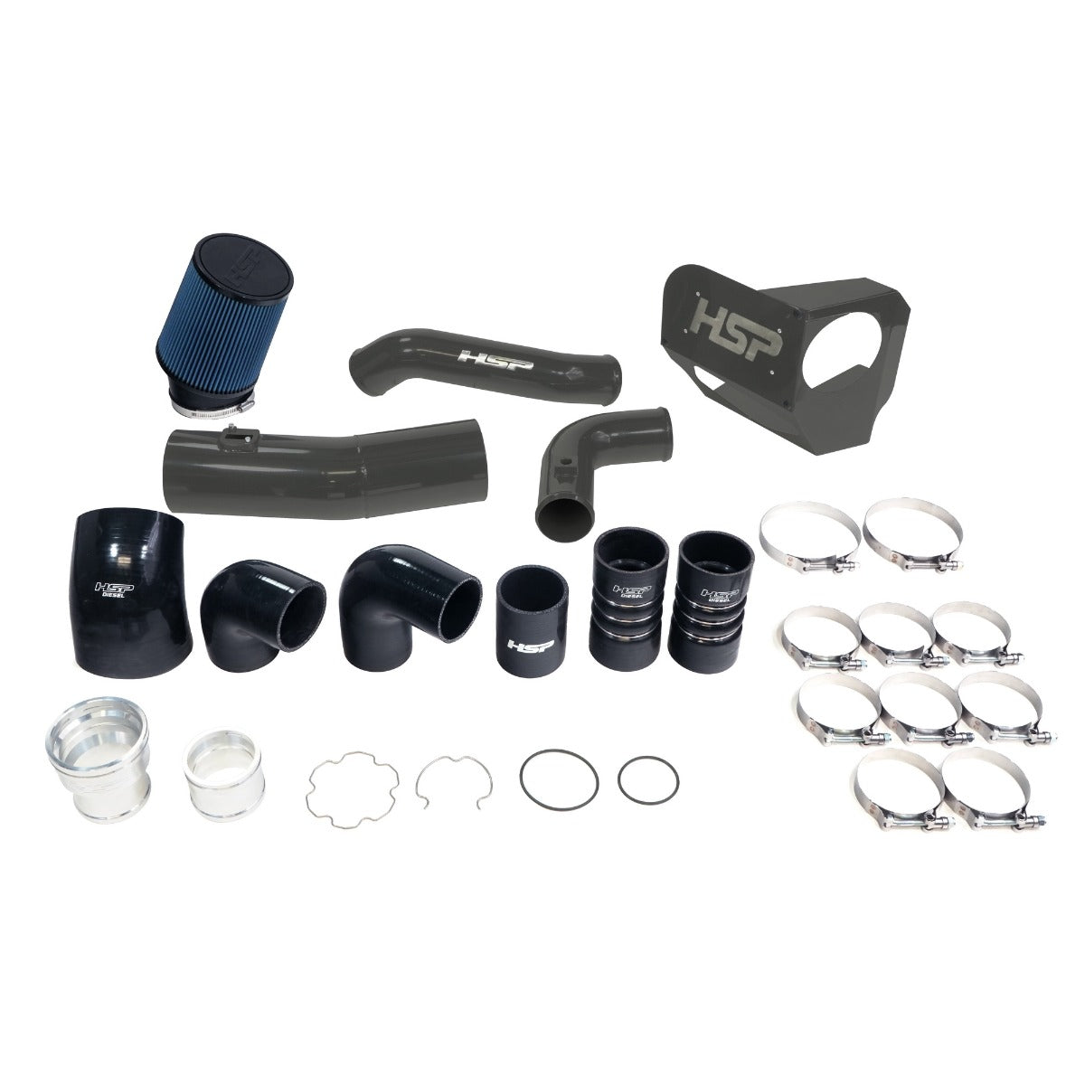 HSP Intake And Intercooler Bundle Kit For 2020-2022 Ford Powerstroke F250/350 6.7 Liter Kingsport Grey - Kingsport Grey
