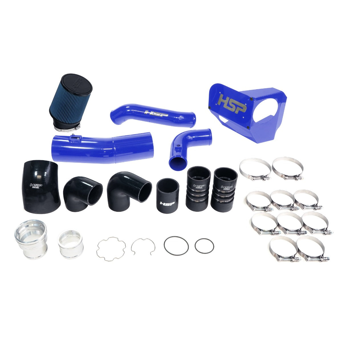 HSP Intake And Intercooler Bundle Kit For 2020-2022 Ford Powerstroke F250/350 6.7 Liter Illusion Blueberry - Illusion Blueberry