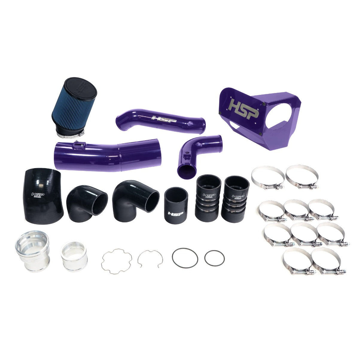 HSP Intake And Intercooler Bundle Kit For 2020-2022 Ford Powerstroke F250/350 6.7 Liter-Illusion Purple - Illusion Purple
