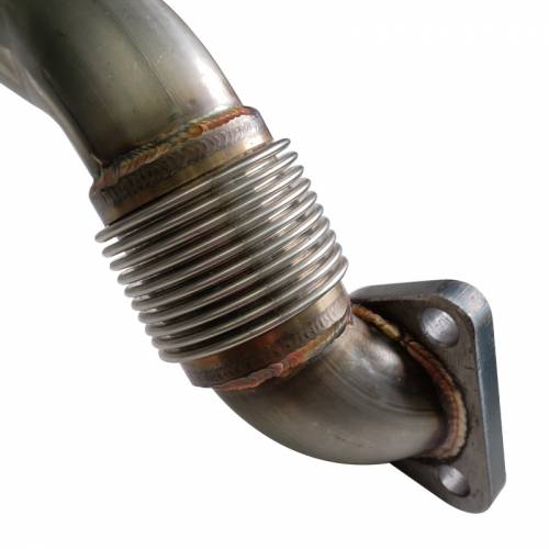 DHD 300-125 OEM LENGTH D-PIPE STAINLESS PASSENGER LB7 UP PIPE KIT 2001-2004