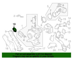 Turbocharger Exhaust Pipe Clamp - GM (97354769)