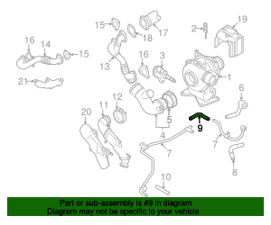 Turbocharger Coolant Return Line Hose 2006-2010 GM Duramax