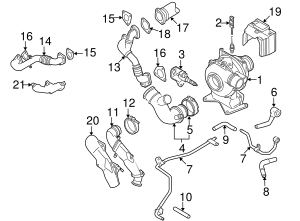 Turbocharger Coolant Return Line Hose 2006-2010 GM Duramax
